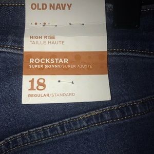 High rise medium wash denim jeans